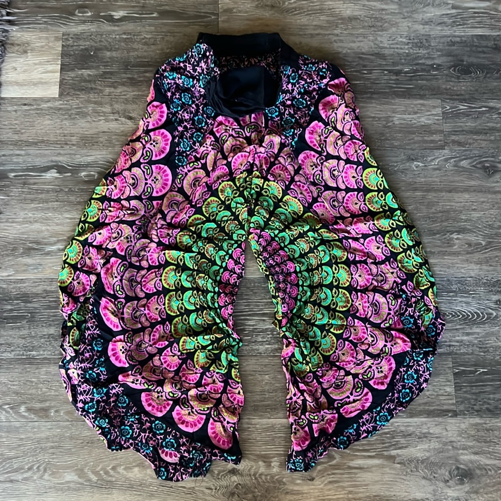 Thalassa world swim cover up open side drawstring adjustable waist.